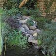 ''Joli4193Haute qualité - Segment pour cascade d'étang Fontaine Jardin Bassin Étang - Cascade de jardin Chute d‘Eau courbe gauche po-1