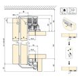 Emuca Kit de quincaillerie pour 2 portes coulissantes et un meuble Space à fermeture souple, épaisseur 19-20mm, plateaux non inclus,-1