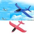48 cm grande taille lancement à la main jet avion avion planeur bricolage mousse inertielle EPP enfants avion jouet - bleu ou rouge -1