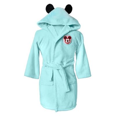Robe de chambre brodee a capuche DISNEY Mickey Classic Bleu Adulte Mixte Bleu Cdiscount Pret a Porter