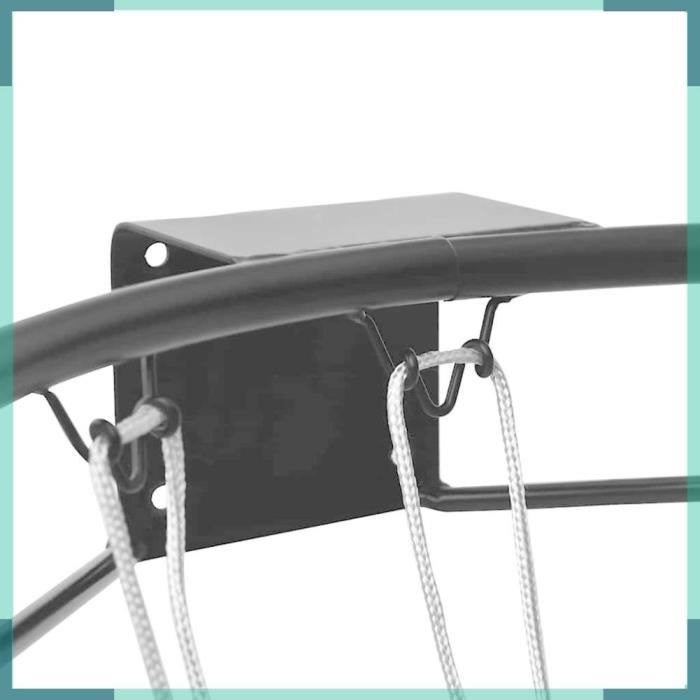 Cerceau De Basket Noir 39 Cm En Acier Robuste – Idéal Pour Lancer Et Dunks à La Maison !