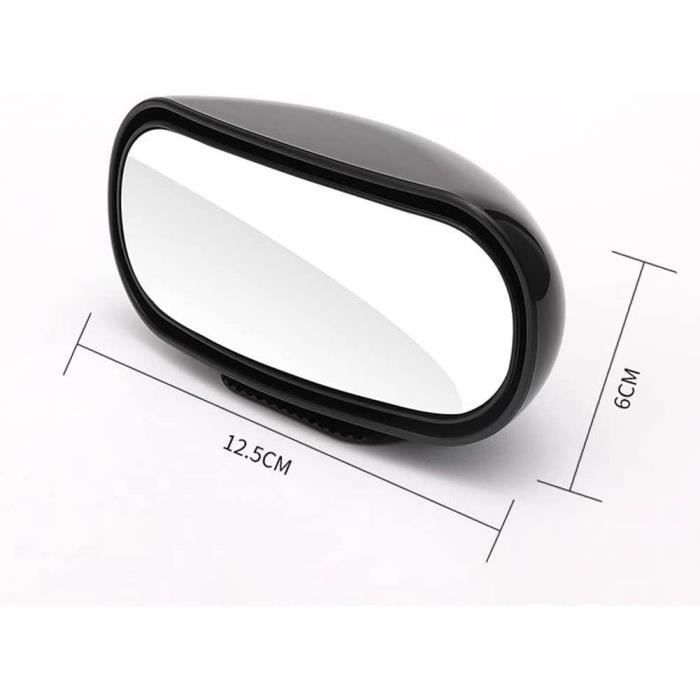 Miroirs D'angle Mort Pour Voiture - 2 Pièces, Verre HD, Rotatif 360°, Sans Cadre | Installation Adhésive Facile