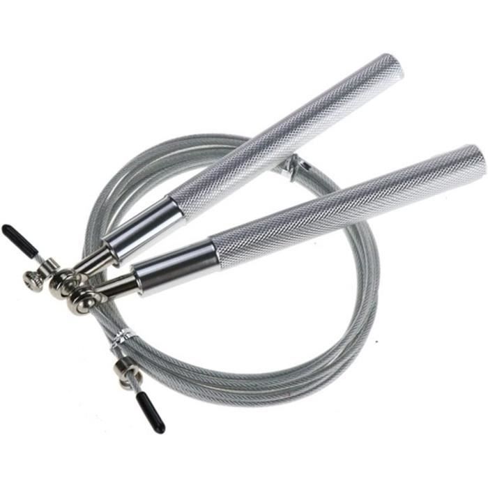Corde à Sauter Ultra-rapide Fitness Mad – 3 M Réglable, Poignées Alu Avec Roulement à Billes, Pour Crossfit Et Cardio