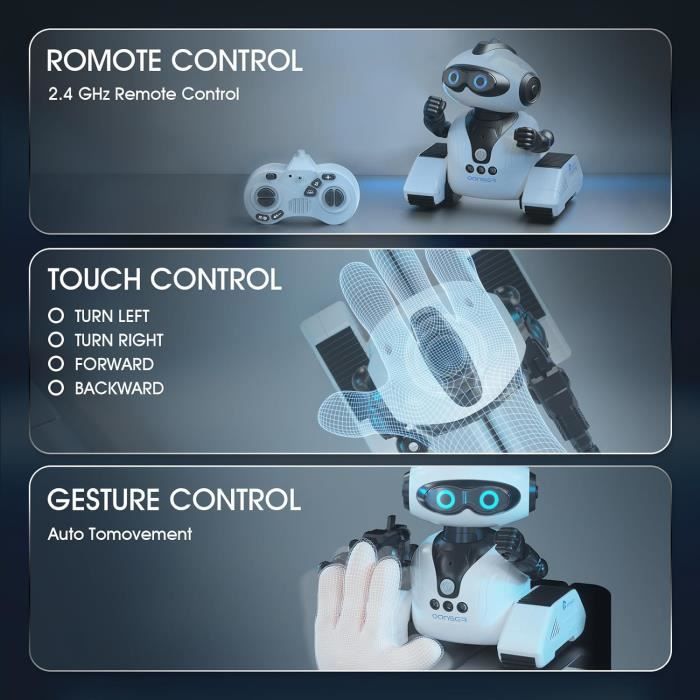 Jouet Robot pour Enfants - Marque - Modèle - Blanc - Rechargeable USB - 3  ans - Chenille - Musique et Yeux LED - Cdiscount Jeux - Jouets