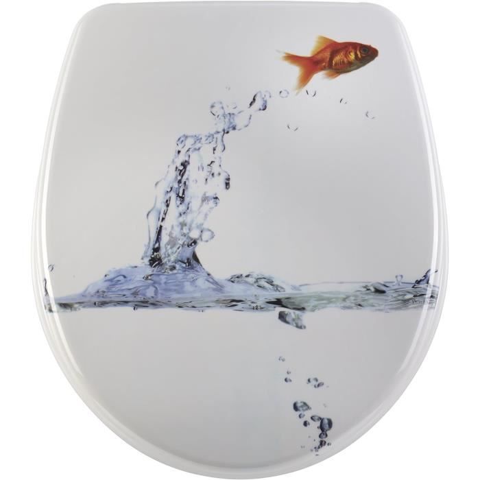 Siège De Toilettes AREBOS – Abattant Automatique – Blanc – Duroplast – NEUF – Universel