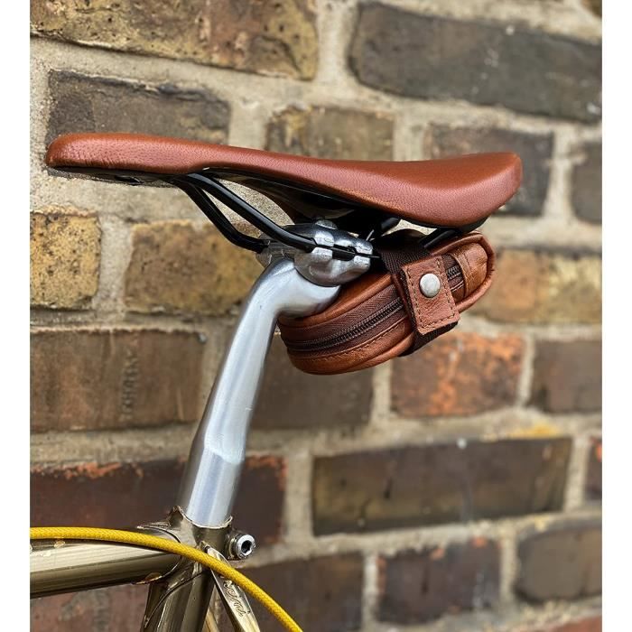 Accessoires Velo Udo B. Sacoche pour Selle de Velo Bicyclette Doublure Impermeable Vintage Unisexe Cuir Marron 589 Cdiscount Sport