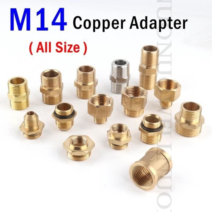 Couleur M14 à F 3l4 Joint fileté en cuivre , adaptateur de réduction en ...
