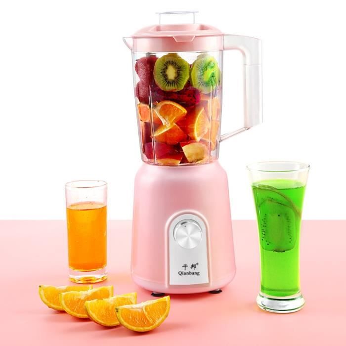 Blender Smoothie Maker, robot culinaire professionnel 2200 W avec contrôle de vitesse variable, récipient sans BPA