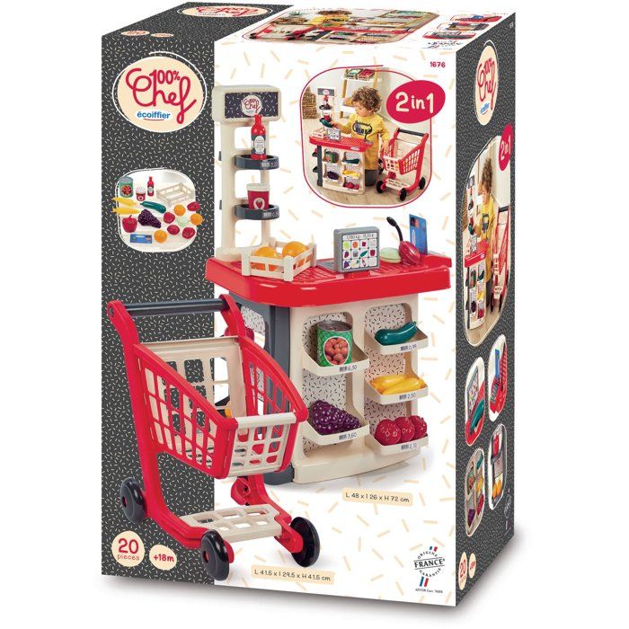 Marchande caisse supermarché Maxi market Smoby - Mon cadeau enfant