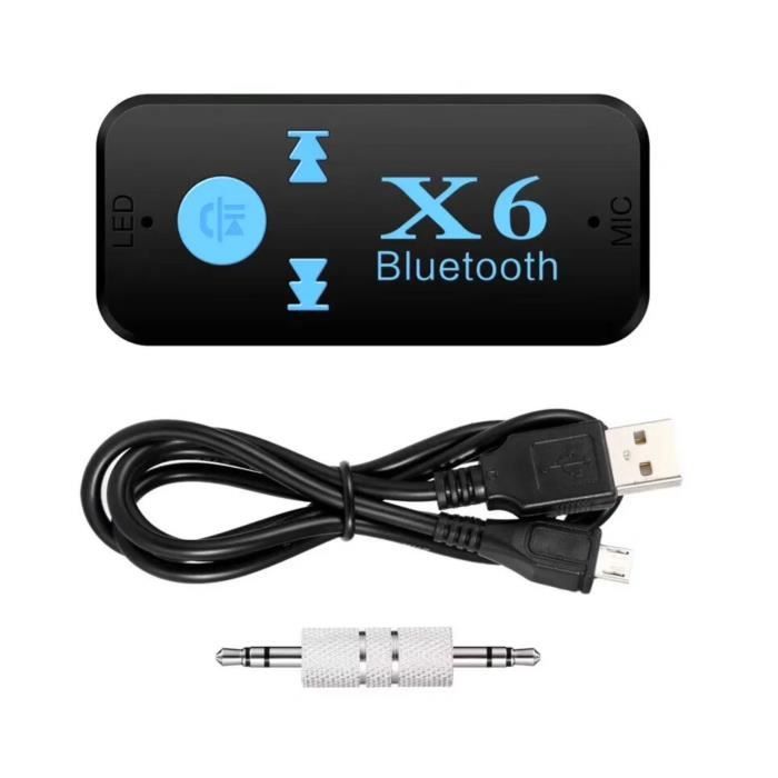Adaptateur émetteur récepteur Bluetooth 5.0 sans fil 2 en 1, prise Jack  3.5mm pour la musique de voiture Audio Aux black -SZ504 - Cdiscount  Informatique