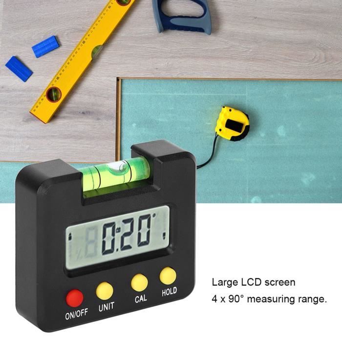 Rapporteur D'angle Numérique Magnétique - Inclinomètre LCD, Précision ±0.2°, étanche IP54 - 5
