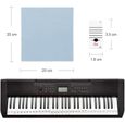 Faburo 2pcs Autocollants amovibles pour notes de piano Stickers transparents pour Clavier de piano 54,61,88 touches et 2pcs Chif-2