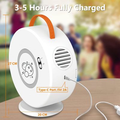Machine à Bulles Rechargeable pour Enfants - Plus de 15 000 Bulles/Min, Rotation Auto 90°/360° avec lumière LED. Capacité 500 ML, 2 Vitesses. Idéale pour fêtes en extérieur, Mariages, Anniversaires Machine à Bulles Rechargeable pour Enfants - Plus de 15 000 Bulles/Min, Rotation Auto 90°/360° avec lumière LED. Capacité 500 ML, 2 Vitesses. Idéale pour fêtes en extérieur, Mariages, Anniversaires
