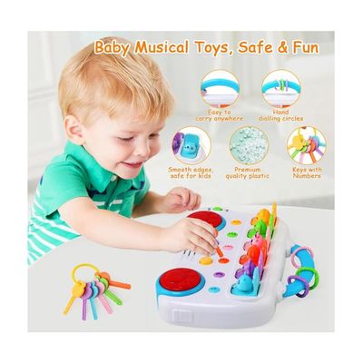 Jouet Pop-up Montessori Bébé 1 An – Animaux, Musique, Boutons Pousser/tourner – Motricité Fine Et Reconnaissance – Cadeau Anniversaire Ou Noël Pour Garçon Et Fille