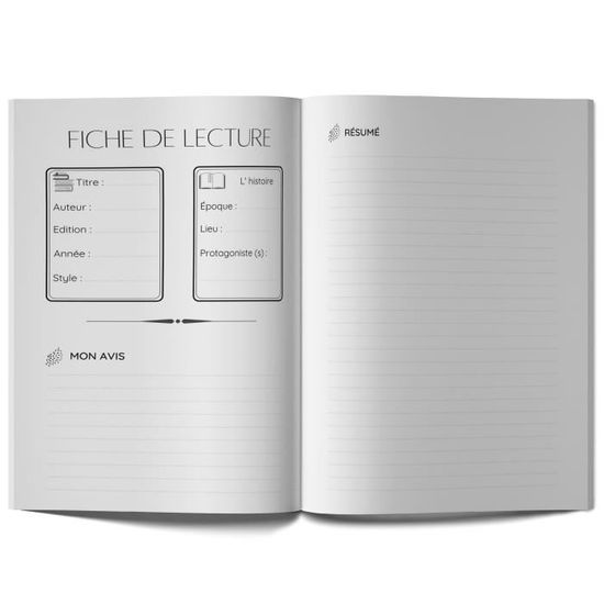 Carnet de Lecture  Design Topy - Cdiscount Beaux-Arts et Loisirs