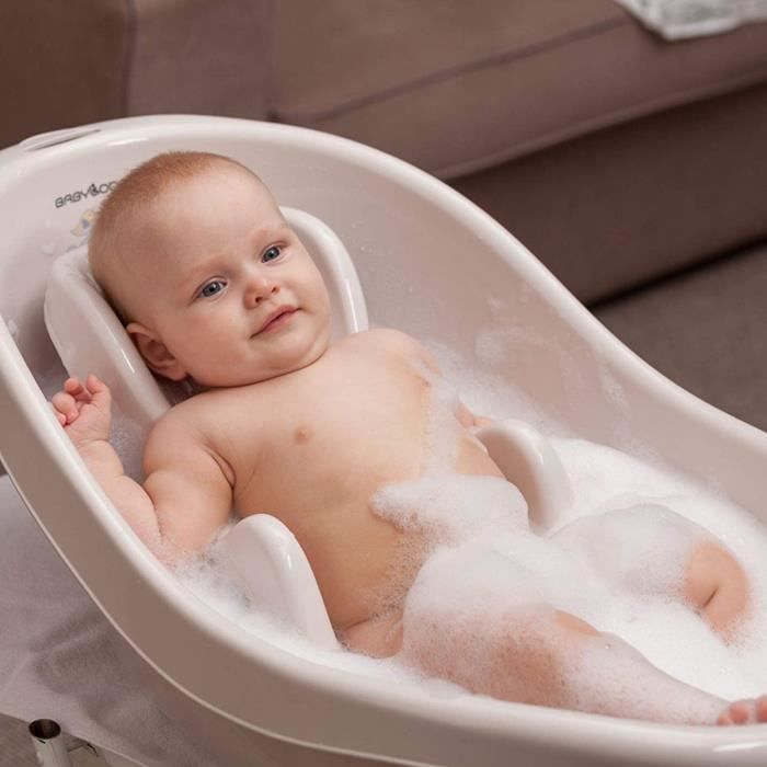 Siège de bain pour bébé à partir de 6 mois pour baignoire, siège de bain  bébé avec ventouses antidérapantes, accoudoirs et dossier haut, accessoires