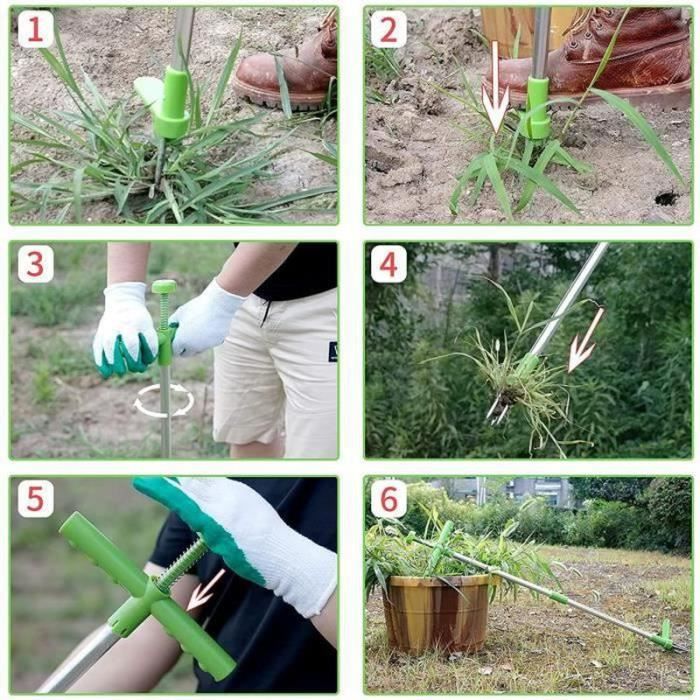 Désherbeur Manuel OSUWLSI En Acier Inoxydable - Extracteur De Pissenlits Et Mauvaises Herbes Avec Gouge Ergonomique Pour Jardin