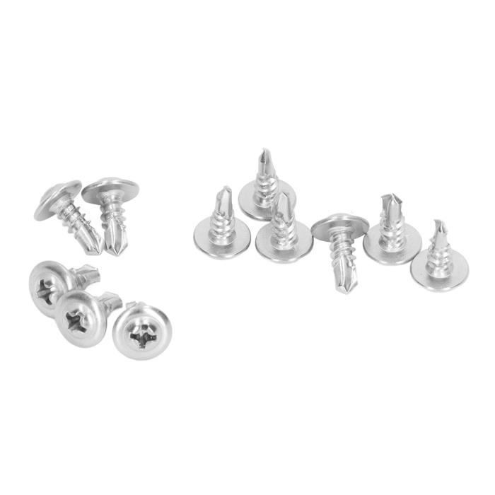 Vis Autotaraudeuses Hexagonales #12x1 – Inox – Tôle Métal – Lot De 100 – Uxcell