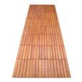 11x Dalles de terrasse en bois d'eucalyptus Mosaïque 30x30cm Dalle clipsable balcon jardin extérieur-3