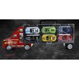 TECH DISCOUNT® - Jeu Jouet Camion Rouge 6 petites voitures intégrées multicolores pour enfant mallette transportable Cadeau garçon-3
