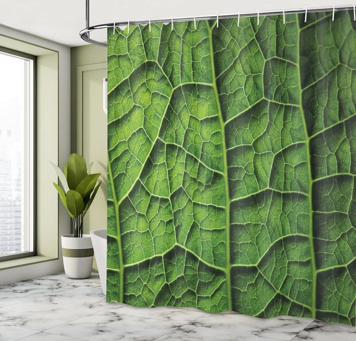 Rideau De Douche Mystic Flux – 175x200 Cm, Polyester Hydrofuge, 12 Crochets Inclus, Motif Brumée Arbre