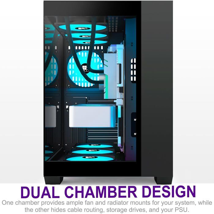 ASUS ROG Hyperion GR701 - Boîtier PC Gaming EATX (support De Double Radiateurs De 420 Mm, 4 X