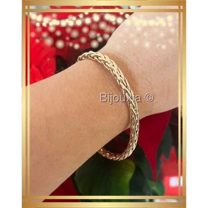 Bracelet chaine et perles de céramique blanches en plaqué or