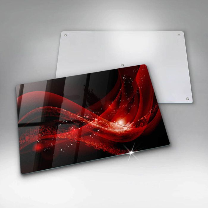 Cuisine planche a découpe verre Peinture abstraite colorée 80x52