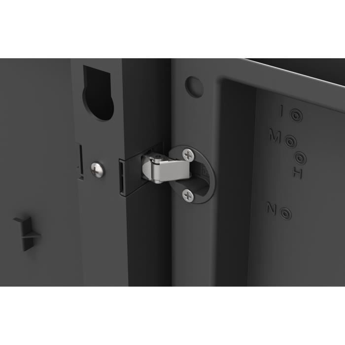 Armoire haute de rangement KETER Noir 3 étagères Profilés