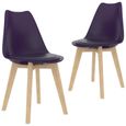 &&9198Parfait Lot de 2 Chaises de salle à manger Chaises de Salon Moderne - Ensemble de 2 Chaises de Cuisine Lilas Plastique-0