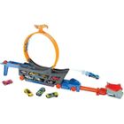 Camion Transporteur Hot Wheels Stunt And Go – Avec Looping, Rampe Pliable Et Rangement Pour 18 Voitures – Coffret De Jeu Voyage