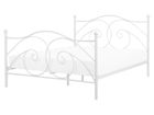 BELIANI Lit double en métal blanc 160 x 200 cm DINARD