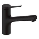 Mitigeur de cuisine - Hansgrohe - Zesis M33 - Noir mat - Douchette extractible - 2 jets