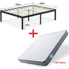 IZTOSS Sommier + Matelas ressorts et mémoire de forme - 140x190 cm - 21 cm - Equilibré