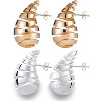 2 paires de boucles d'oreilles, en forme de goutte d'eau, accessoires de mode en bijouterie
