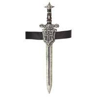 Epée de Chevalier - TAILLE UNIQUE - Gris - Adulte - Mixte - Argenté - Noir - Intérieur - 14 ans