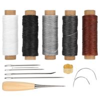 Fdit fil de cire Kit d'outils d'artisanat en cuir pratique à la main couture couture poinçon sculpture travail selle bricolage