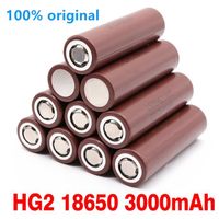 100 original18650 HG2 3000mAh batterie 36V décharge 30A 18650 batterie pour LGHG2 3000MAH 37V 18650 batterie   3pcs battery 3 3.7 V
