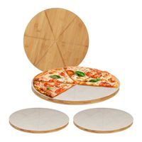 Planche pizza en bambou en lot de 4 - 10038376-0