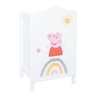 Armoire pour vêtements de poupée Peppa Pig ROBA - Blanc/Rose - H 52 x L 31 x P 25 cm