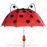 TD® Parapluie ensoleillé pour enfants Parapluie d'oreille parapluie pour enfants avec sifflet parapluie de danse maternelle rouge