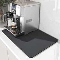 Tapis de café en caoutchouc absorbant avec revêtement antidérapant, tapis pour sécher la vaisselle sur le comptoir de