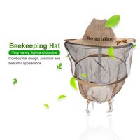 Zerone chapeau d'apiculteur Apiculture apiculteur chapeau jardin garde Anti moustique abeille insecte insecte visage tête voile