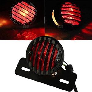 Noir Cat Eye DEL Feu Arrière Voyant Frein Avec Noir Support de plaque d/'immatriculation