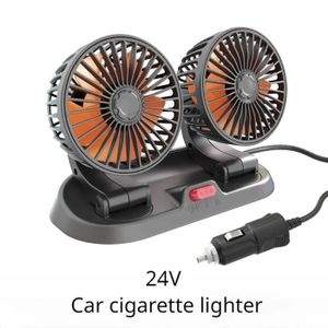 VENTILATEUR D'APPOINT Cigare de voiture 2 têtes 24V - Ventilateur de voiture, Accessoires intérieurs de voiture, 360