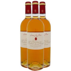 VIN BLANC Sauternes Grand Cru Classé 1855 Blanc 2015 - Lot de 3x75cl - Château Romer du Hayot - Vin Doux AOC Blanc de Bordeaux