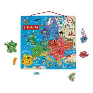 PUZZLE Puzzle Carte d'Europe Magnétique 40 pcs (bois) - J