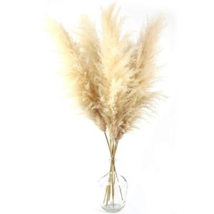 Plantes De Roseau pour La D/écoration De La Maison Remplissage De Vase Boho Herbe de Pampa Artificielle Grand 43 Pouces 110cm (Noir) 3 Tiges D/écor dherbe De Pampa Haut Plumes De Roseau Faux