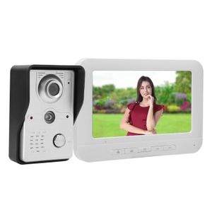 Acheter OWSOO – sonnette vidéo filaire de 7 pouces, moniteur d'intérieur avec  caméra extérieure IRCUT étanche à la pluie, visuel