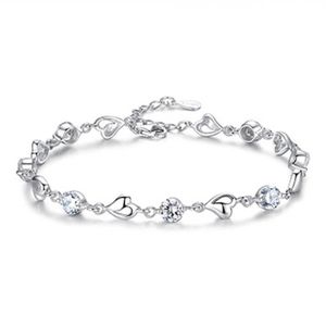 Bracelet En Argent Pour Femme Avec Pendentif Cœur - Neuf Avec étiquettes